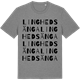 Mid Heather Gray t-shirt med Lingheds Änga ordlek t-shirt