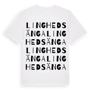 Lingheds Änga ordlek t-shirt – ekologisk bomull t-shirt från Pinshirt