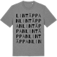 Mid Heather Gray t-shirt med Lintäppan ordlek t-shirt