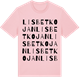 Pink Cotton t-shirt med Lisbetkojan ordlek t-shirt