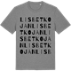 Mid Heather Gray t-shirt med Lisbetkojan ordlek t-shirt