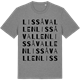 Mid Heather Gray t-shirt med Lissåvallen ordlek t-shirt
