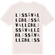 Vintage White t-shirt med Lissåvallen ordlek t-shirt