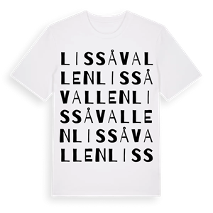 Lissåvallen ordlek t-shirt – ekologisk bomull t-shirt från Pinshirt