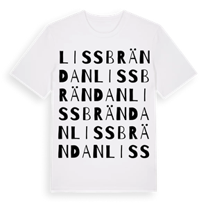 Lissbrändan ordlek t-shirt – ekologisk bomull t-shirt från Pinshirt