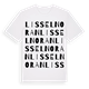 White t-shirt med Lissel Noran ordlek t-shirt