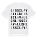 White t-shirt med Lisselåvallen ordlek t-shirt