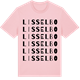 Pink Cotton t-shirt med Lisselbo ordlek t-shirt
