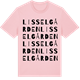 Pink Cotton t-shirt med Lisselgården ordlek t-shirt