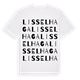 White t-shirt med Lisselhaga ordlek t-shirt