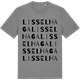 Mid Heather Gray t-shirt med Lisselhaga ordlek t-shirt