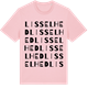 Pink Cotton t-shirt med Lisselhed ordlek t-shirt