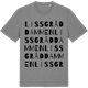 Mid Heather Gray t-shirt med Lissgråddammen ordlek t-shirt