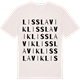 Vintage White t-shirt med Lisslavik ordlek t-shirt