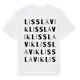 White t-shirt med Lisslavik ordlek t-shirt