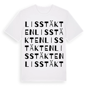 Lisstäkten ordlek t-shirt – ekologisk bomull t-shirt från Pinshirt
