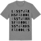 Mid Heather Gray t-shirt med Lisstjärns fäbod ordlek t-shirt