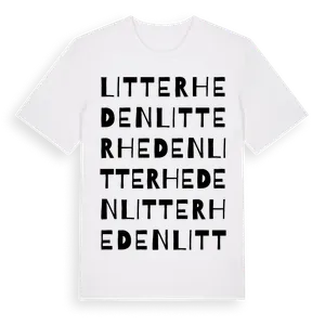 Litterheden ordlek t-shirt – ekologisk bomull t-shirt från Pinshirt