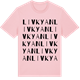 Pink Cotton t-shirt med Livkyan ordlek t-shirt