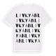 White t-shirt med Livkyan ordlek t-shirt