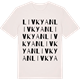 Vintage White t-shirt med Livkyan ordlek t-shirt