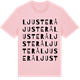 Pink Cotton t-shirt med Ljusterå ordlek t-shirt
