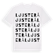 White t-shirt med Ljusterå ordlek t-shirt