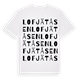 White t-shirt med Lofjätåsen ordlek t-shirt