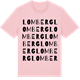 Pink Cotton t-shirt med Lomberg ordlek t-shirt