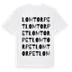 White t-shirt med Lomtorpet ordlek t-shirt