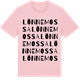 Pink Cotton t-shirt med Lönnemossa ordlek t-shirt