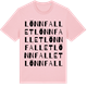 Pink Cotton t-shirt med Lönnfallet ordlek t-shirt