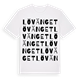 White t-shirt med Lövänget ordlek t-shirt