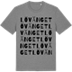 Mid Heather Gray t-shirt med Lövänget ordlek t-shirt