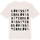 Vintage White t-shirt med Lövåssätern ordlek t-shirt