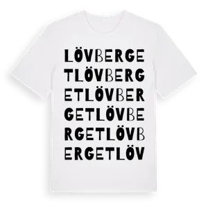 Lövberget ordlek t-shirt – ekologisk bomull t-shirt från Pinshirt