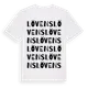 White t-shirt med Lövens ordlek t-shirt