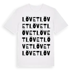 Lövet ordlek t-shirt – ekologisk bomull t-shirt från Pinshirt
