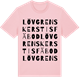 Pink Cotton t-shirt med Lövgrens Kerstis fäbod ordlek t-shirt