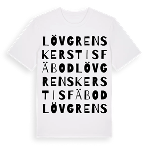 Lövgrens Kerstis fäbod ordlek t-shirt – ekologisk bomull t-shirt från Pinshirt