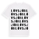 White t-shirt med Lövsjön ordlek t-shirt