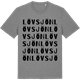 Mid Heather Gray t-shirt med Lövsjön ordlek t-shirt