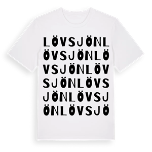 Lövsjön ordlek t-shirt – ekologisk bomull t-shirt från Pinshirt