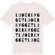 Vintage White t-shirt med Luderbygget ordlek t-shirt