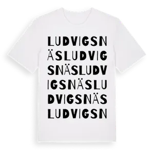 Ludvigsnäs ordlek t-shirt – ekologisk bomull t-shirt från Pinshirt