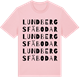 Pink Cotton t-shirt med Lundbergs fäbodar ordlek t-shirt
