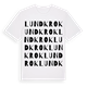 White t-shirt med Lundkrok ordlek t-shirt