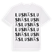 White t-shirt med Lusnäs ordlek t-shirt
