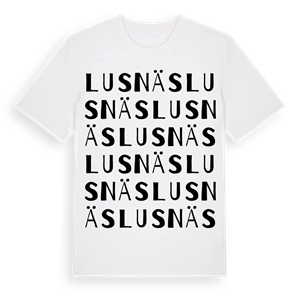 Lusnäs ordlek t-shirt – ekologisk bomull t-shirt från Pinshirt