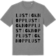 Mid Heather Gray t-shirt med Lustigknopp ordlek t-shirt